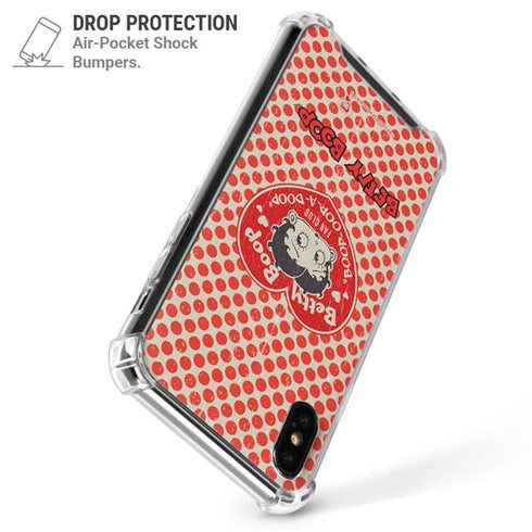 Betty Boop Red Heart iPhone XS Max Clear Case